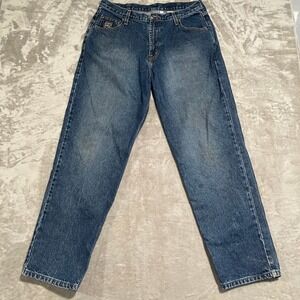 Cinch Jeans Mens 35x32 Blue Denim Black Label Western Rodeo Cowboy Pants